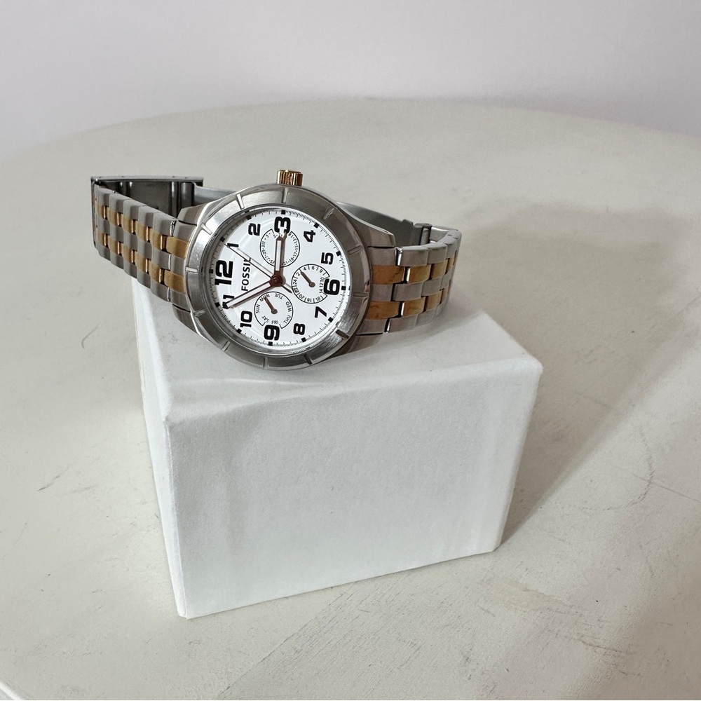 Fossil two tone stainless steel watch